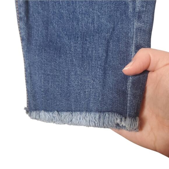PARKER SMITH FRAYED HEM BOMBSHELL SKINNY JEANS DARK WASH WOMEN'S SIZE 29 - Picture 5 of 16